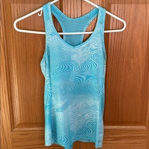 Light blue nike tank top shortsleeve bra built in